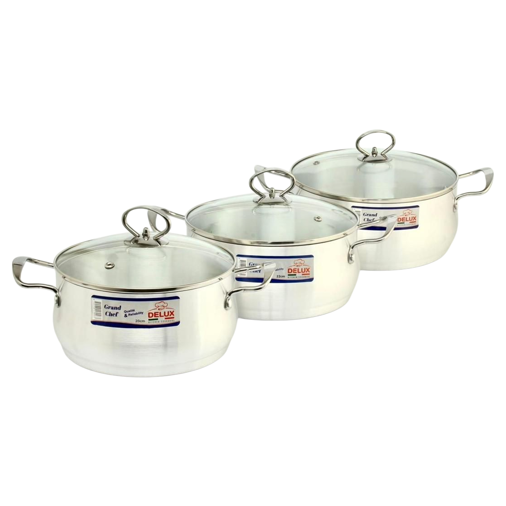 serie faitout alum 3pcs delux serie faitout alum 3pcs delux